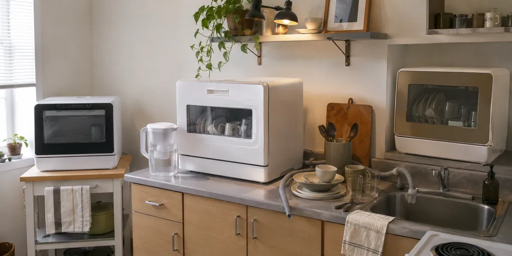 Best Countertop Dishwashers With Built-In Water Tanks for Apartments (2026)